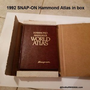 1992 SNAP-ON Hammond Ambassador World Atlas like New in box
